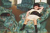 Little Girl in a Blue Armchair 1878